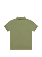 Polo da bambino Moschino Kids verde con stampa orsacchiotto - Rubino Kids