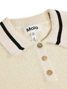 Polo Gwinn per bambina Molo beige con decorazione a righe - Rubino Kids