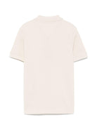 Polo Monotype per bambino Tommy Hilfiger Junior beige con logo sulla manica - Rubino Kids