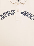 Polo Monotype per bambino Tommy Hilfiger Junior beige con logo sulla manica - Rubino Kids