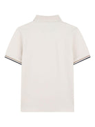 Polo per bambino Boss Kidswear beige con bordi a contrasto - Rubino Kids