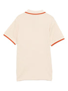 Polo per bambino Emporio Armani Kids écru con logo sul davanti - Rubino Kids