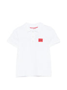 Polo per bambino Hugo Kids bianca con logo - Rubino Kids