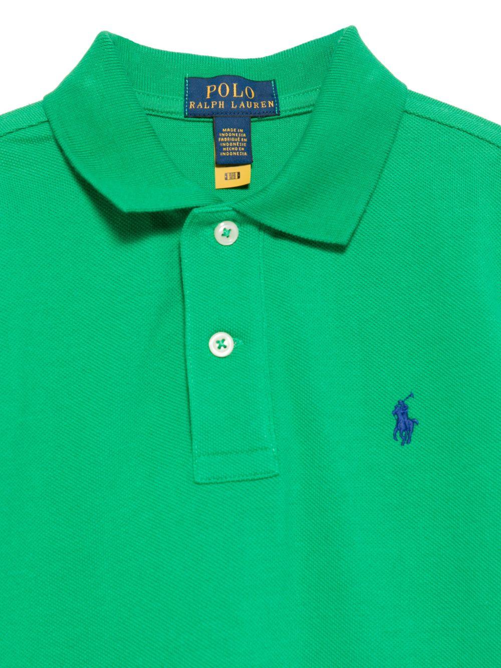 Polo per bambino Polo Ralph Lauren Kids verde in piqué - Rubino Kids