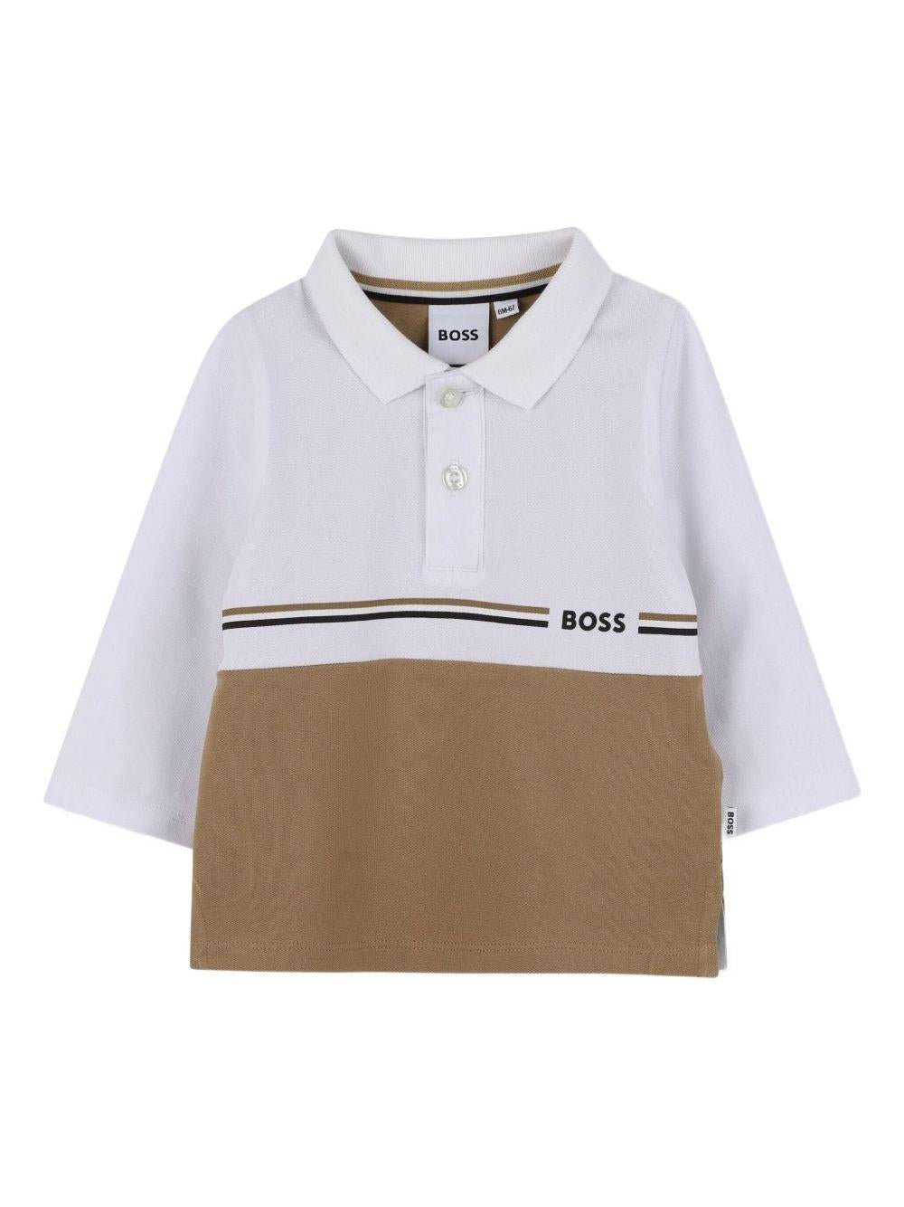 Polo per neonato Boss Kids multicolore con logo del brand - Rubino Kids