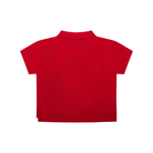Polo per neonato Burberry Kids rossa cotone in piquè di cotone - Rubino Kids