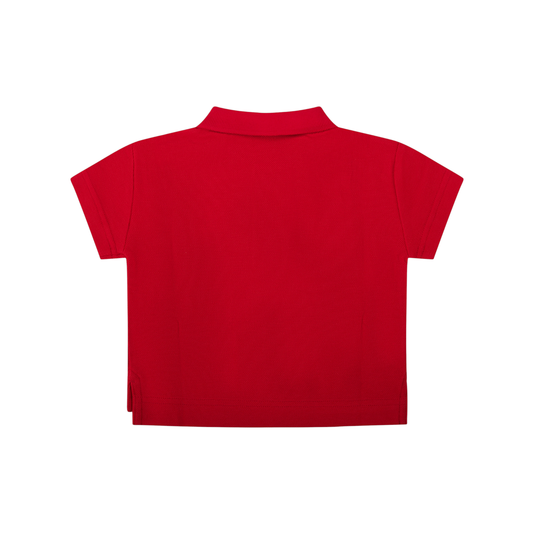 Polo per neonato Burberry Kids rossa cotone in piquè di cotone - Rubino Kids