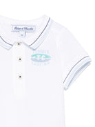 Polo per neonato Tartine Et Chocolat bianco con ricamo - Rubino Kids