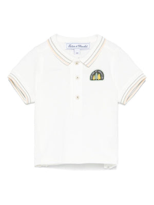 Polo per neonato Tartine Et Chocolat bianco con ricamo