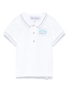 Polo per neonato Tartine Et Chocolat bianco con ricamo - Rubino Kids