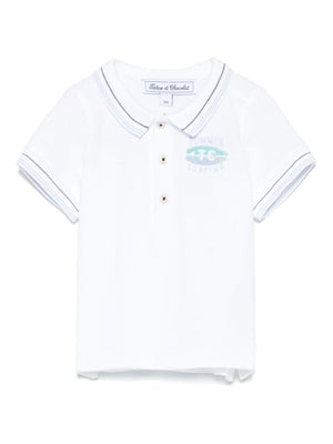 Polo per neonato Tartine Et Chocolat bianco con ricamo