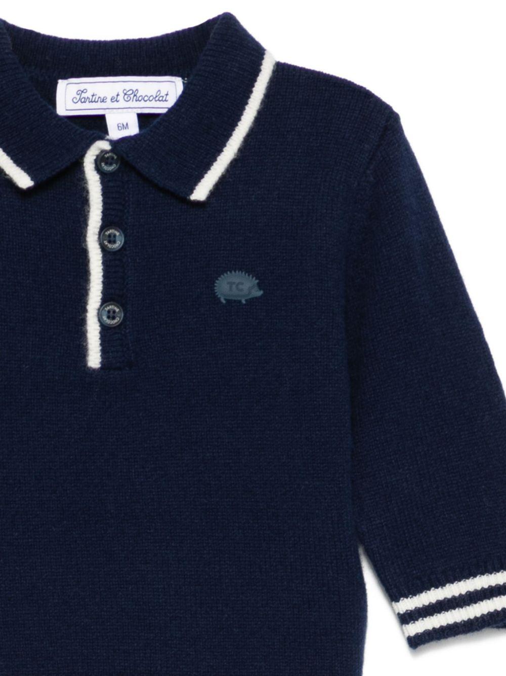 Polo per neonato Tartine Et Chocolat blu con motivo riccio - Rubino Kids