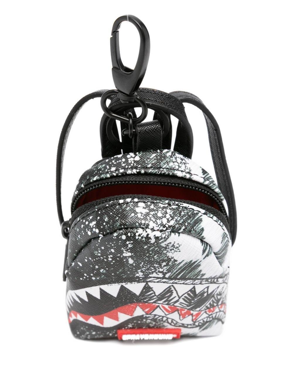 Portachiavi per bambino Sprayground Kid nero con stampa squalo - Rubino Kids