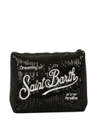 Pouch per bambina MC2 Saint Barth Kids nera con decorazione con paillettes - Rubino Kids