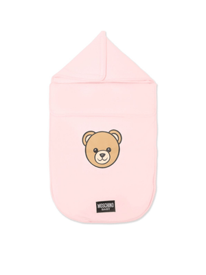 Sacco nanna per neonata Moschino Kids rosa con stampa Teddy