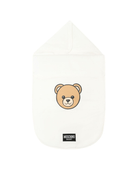 Sacco nanna per neonati Moschino Kids bianco con stampa Teddy - Rubino Kids