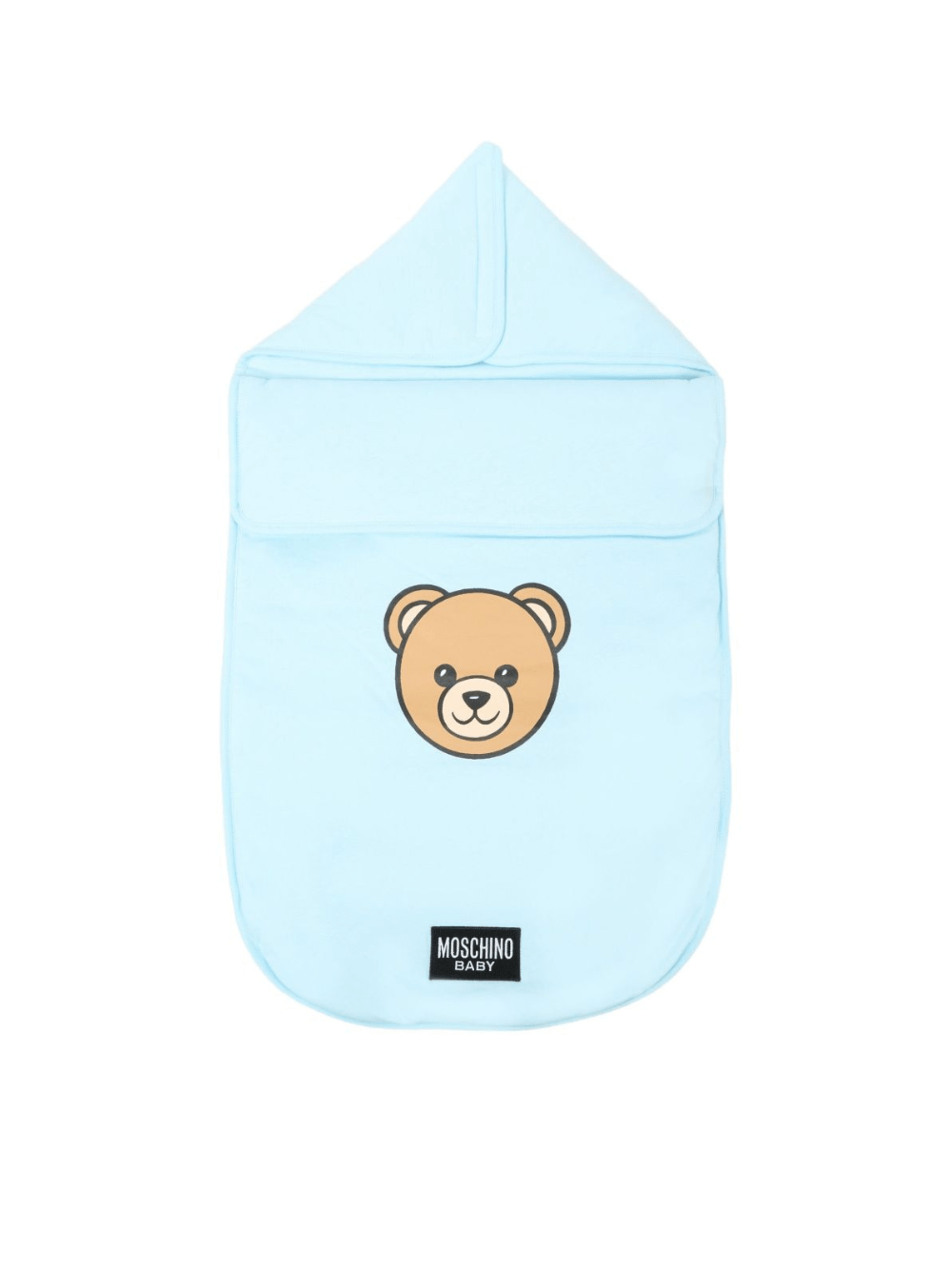 Sacco nanna per neonato Moschino Kids azzurro con stampa Teddy - Rubino Kids
