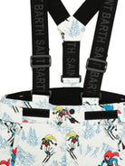 Salopette per bambino MC2 Saint Barth Kids bianca con stampa grafica con supereroi - Rubino Kids