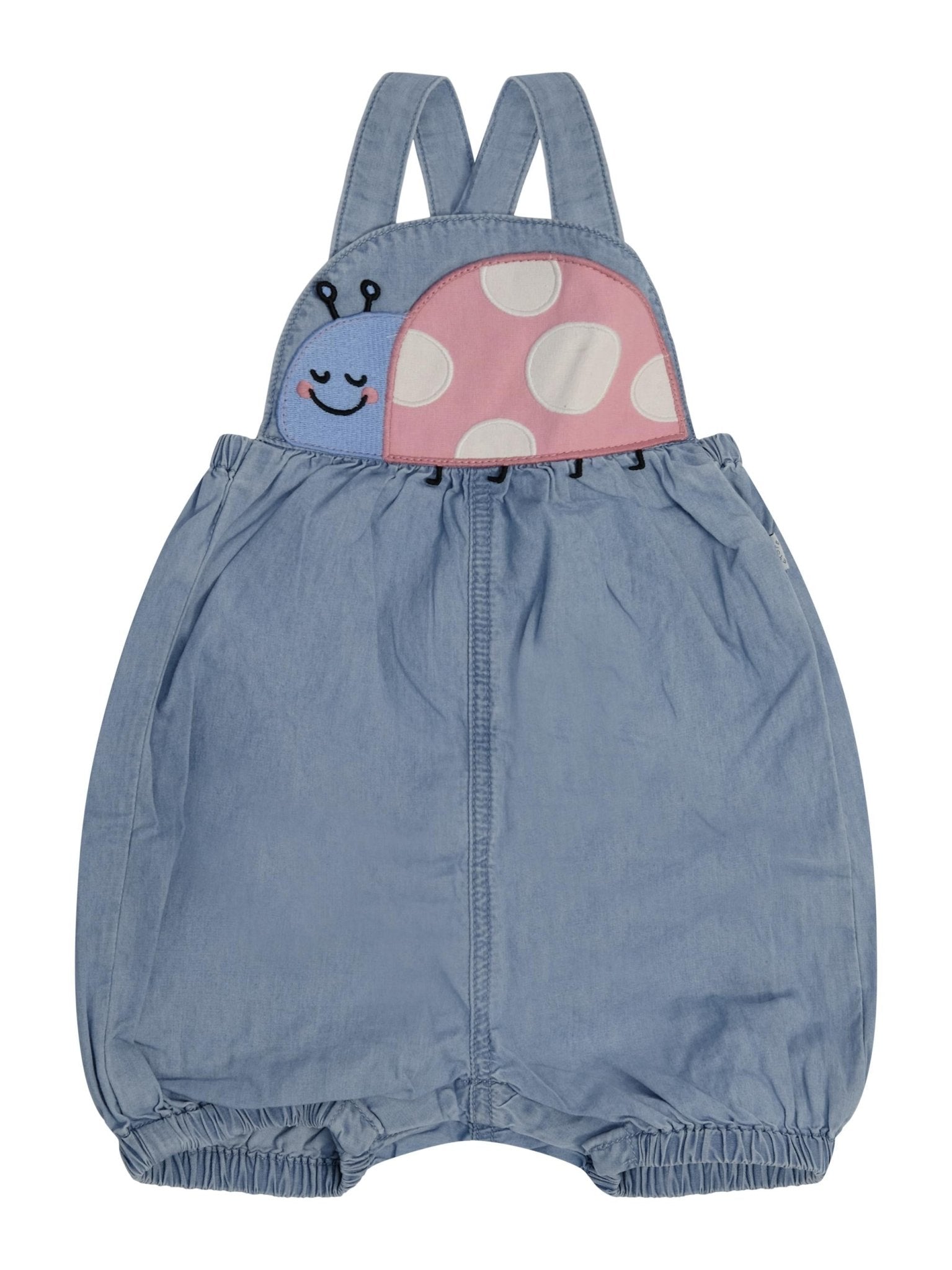 Salopette per neonata Stella McCartney Kids denim con dettaglio coccinella - Rubino Kids