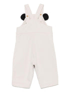 Salopette per neonato Donsje Kladi beige con applicazione con orecchie da animale - Rubino Kids