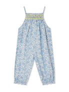 Salopette Smockee Lilisy per neonata Bonpoint blu con spalline sottili - Rubino Kids