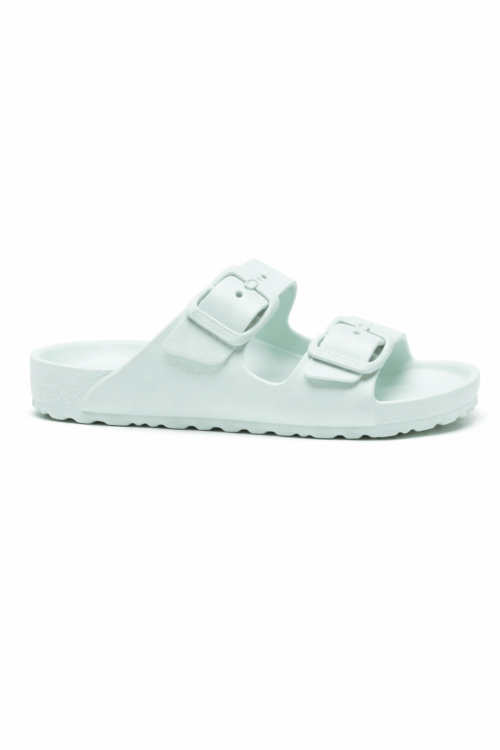 Sandali Arizona per bambini Birkenstock Kids verde con logo goffrato - Rubino Kids