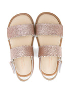 Sandali per bambina BabyWalker rosa con orlo a smerlo - Rubino Kids