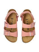Sandali per bambina Birkenstock Kids Milano rosa con doppia fibbia - Rubino Kids