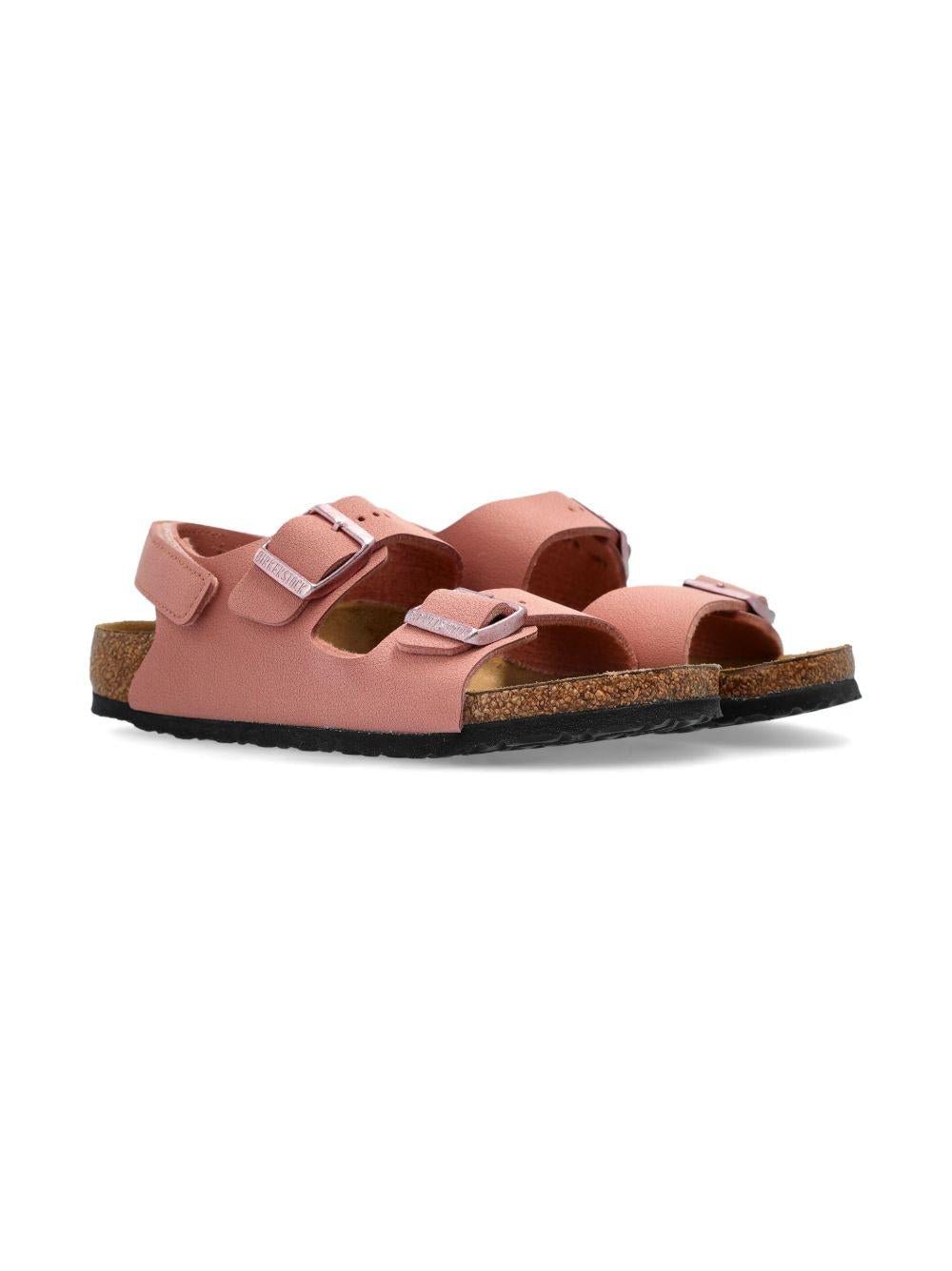 Sandali per bambina Birkenstock Kids Milano rosa con doppia fibbia - Rubino Kids