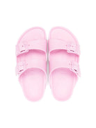 Sandali per bambina Birkenstock Kids rosa con logo goffrato - Rubino Kids