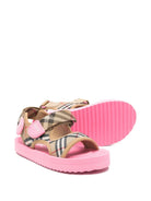 Sandali per bambina Burberry Kids rosa con design Vintage Check - Rubino Kids