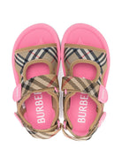 Sandali per bambina Burberry Kids rosa con design Vintage Check - Rubino Kids