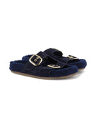 Sandali per bambina Chloé Kids blu con fodera in shearling sintetico - Rubino Kids