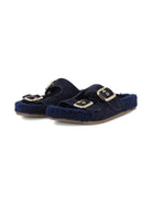 Sandali per bambina Chloé Kids blu con fodera in shearling sintetico - Rubino Kids