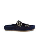 Sandali per bambina Chloé Kids blu con fodera in shearling sintetico - Rubino Kids