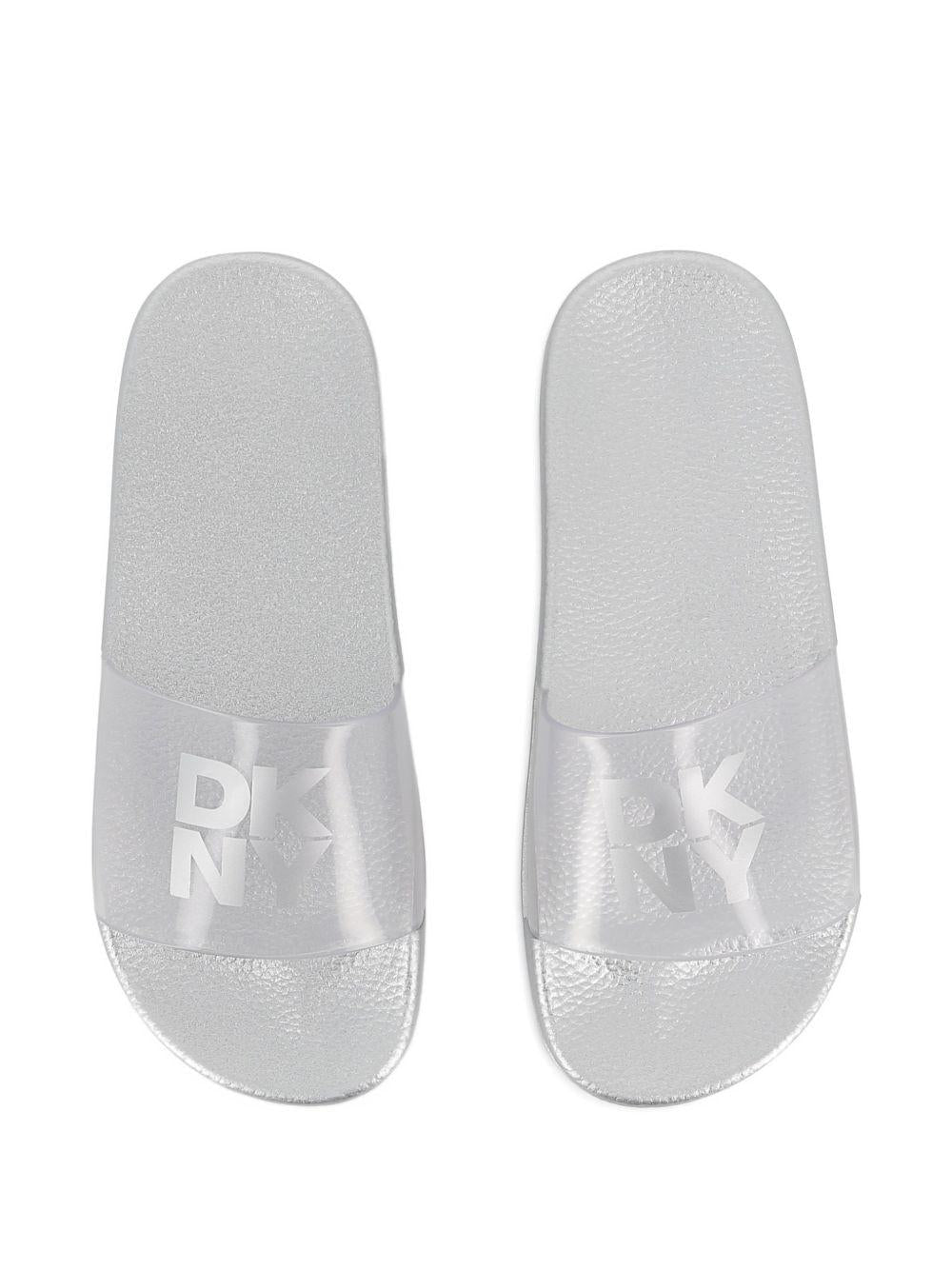 Sandali per bambina DKNY Kids argentate con punta aperta - Rubino Kids