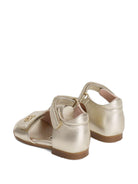 Sandali per bambina Dolce & Gabbana Kids color oro con placca logo - Rubino Kids