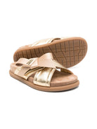 Sandali per bambina Elisabetta Franchi La Mia Bambina oro con fiocco - Rubino Kids