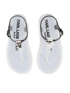 Sandali per bambina Karl Lagerfeld Kids neri con cinturino a T - Rubino Kids