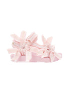 Sandali per bambina Monnalisa rosa a righe - Rubino Kids