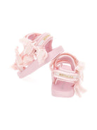 Sandali per bambina Monnalisa rosa a righe - Rubino Kids