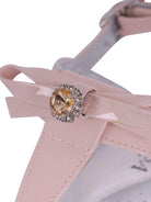 Sandali per bambina Monnalisa rosa con cinturino a T e fiocco - Rubino Kids