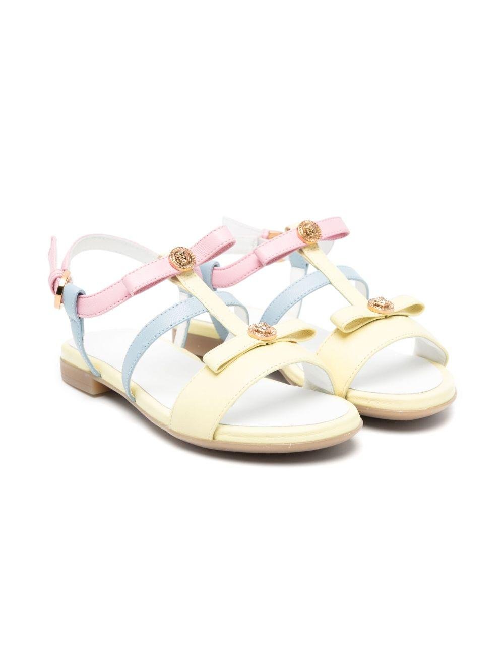 Sandali per bambina Versace Kids Medusa Head giallo con fasce modificabili - Rubino Kids