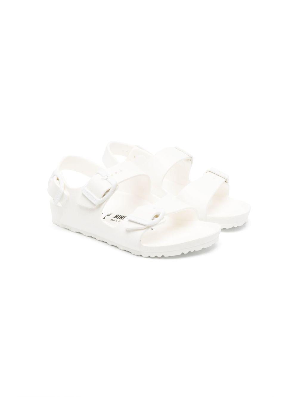 Sandali per bambini Birkenstock Kids Milano Essentials bianco con fibbia - Rubino Kids
