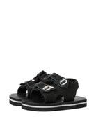 Sandali per bambini Karl Lagerfeld Kids nero con applicazione - ikon - Rubino Kids