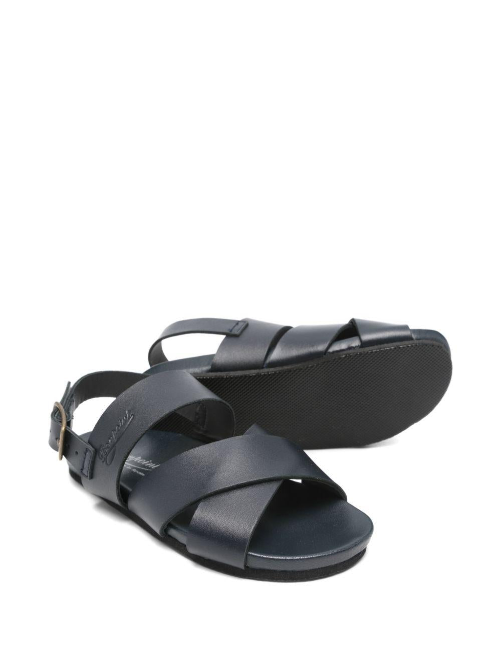 Sandali per bambino Bonpoint blu con logo ricamato - Rubino Kids