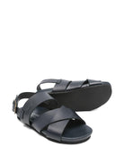 Sandali per bambino Bonpoint blu con logo ricamato - Rubino Kids