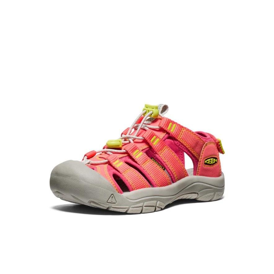Sandali per bambino KEEN FOOTWEAR Newport Neo arancione con logo laterale goffrato - Rubino Kids