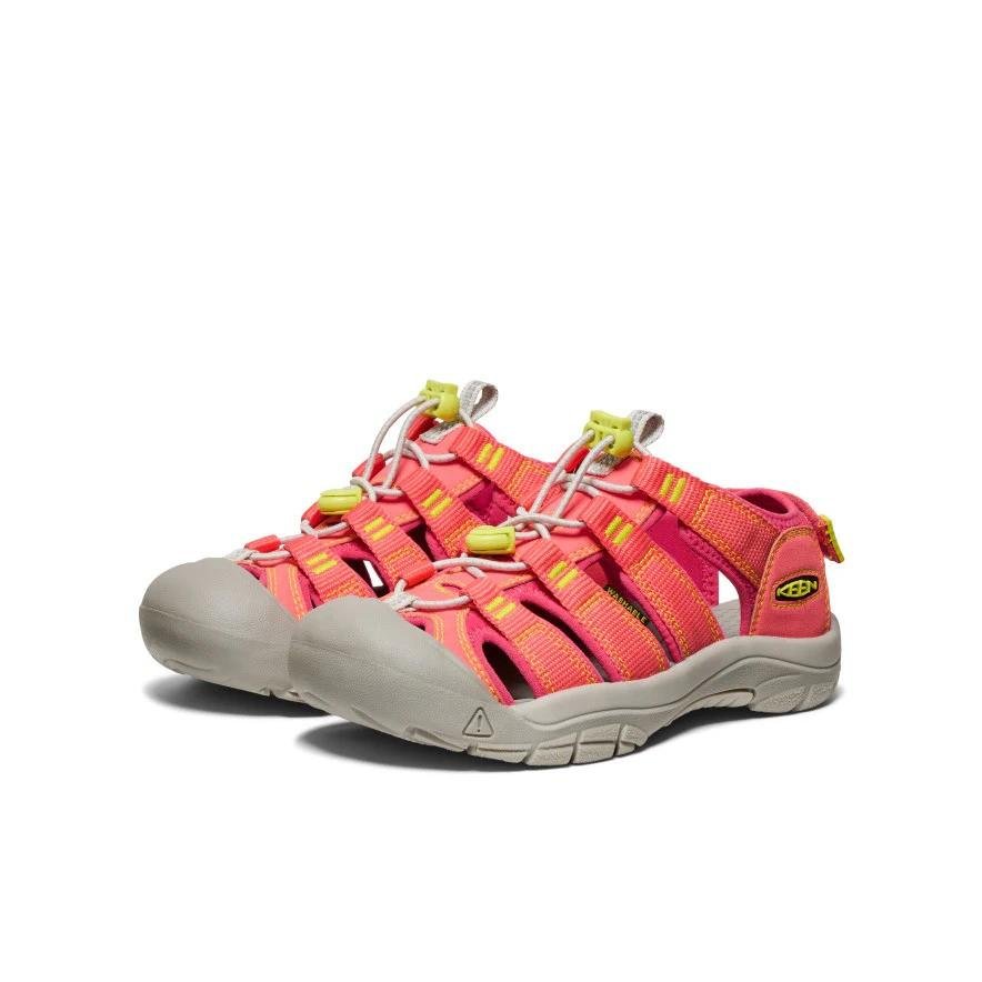 Sandali per bambino KEEN FOOTWEAR Newport Neo arancione con logo laterale goffrato - Rubino Kids