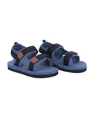 Sandali per bambino Molo azzurro con fasce e motivo smile - Rubino Kids